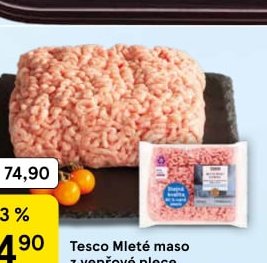 Tesco Mleté maso z vepřové plece 500 g