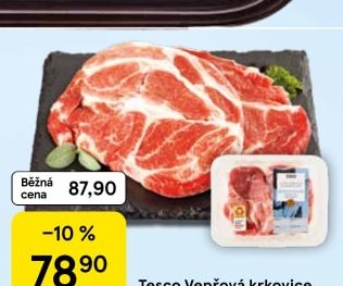 Tesco Vepřová krkovice plátky bez kosti 400 g