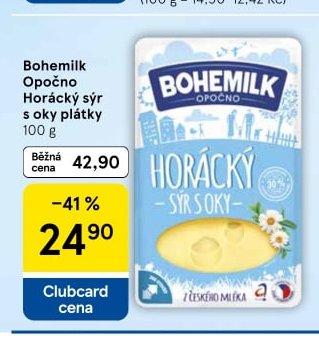 Bohemilk Opočno Horácký sýr s oky plátky