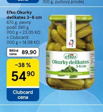 Efko Okurky delikates 3–6 cm