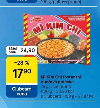 Mi Kim Chi Instantní nudlová polévka
