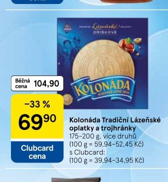 Kolonáda Tradiční Lázeňské oplatky a trojhránky