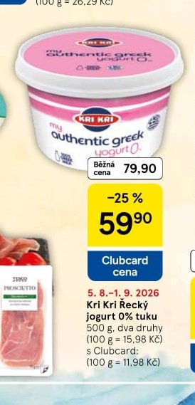 Kri Kri Řecký jogurt 0% tuku 500 g