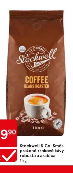 Stockwell & Co. Směs pražené zrnkové kávy robusta a arabica