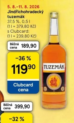 Jindřichohradecký tuzemák 37,5 %, 0,5 l
