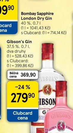 Gibson's Gin 37,5 %, 0,7 l