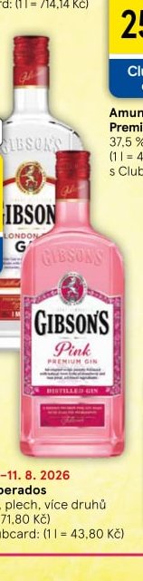 Gibson's Pink 37,5 %, 0,7 l