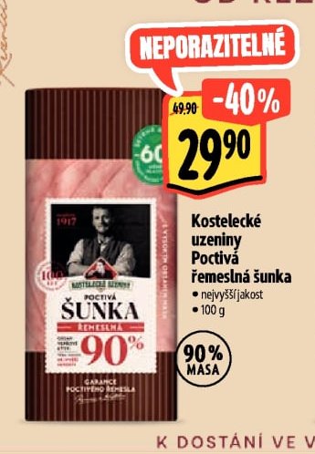 Kostelecké uzeniny Poctivá řemeslná šunka