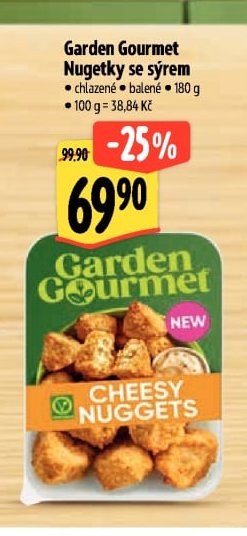 Garden Gourmet Nugetky se sýrem