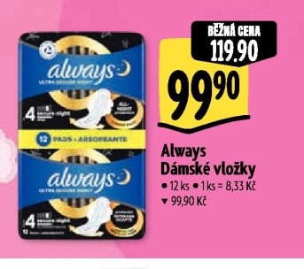 Always Dámské vložky