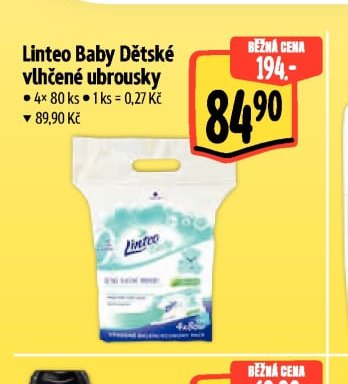 Linteo Baby Dětské vlhčené ubrousky
