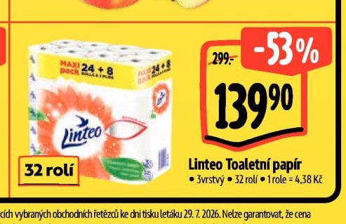 Linteo Toaletní papír