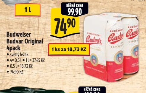 Budweiser Budvar Original 4pack