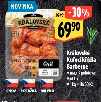 Královské Kuřecí křídla Barbecue