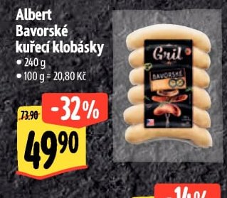 Albert Bavorské kuřecí klobásky
