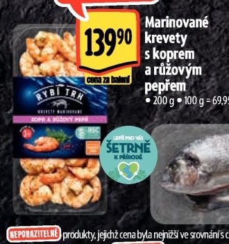 Marinované krevety s koprem a růžovým pepřem
