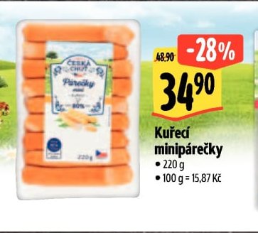 Kuřecí minipárečky