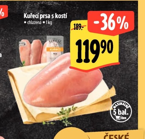 Kuřecí prsa s kostí
