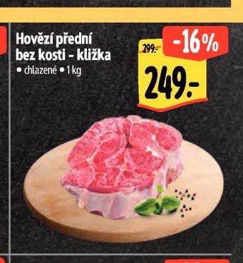 Hovězí přední bez kosti - kližka
