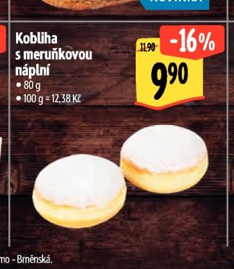 Kobliha s meruňkovou náplní