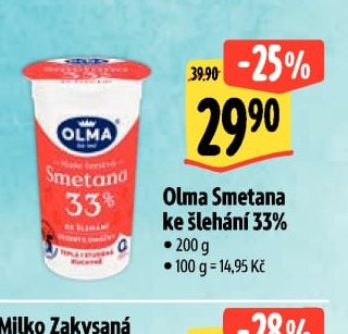 Olma Smetana ke šlehání 33%