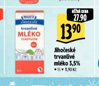 Jihočeské trvanlivé mléko 3,5%