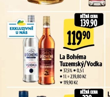 La Bohéma Tuzemský/Vodka