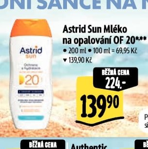 Astrid Sun Mléko na opalování OF 20