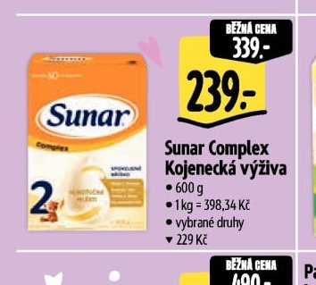 Sunar Complex Kojenecká výživa