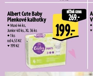 Albert Cute Baby Plenkové kalhotky
