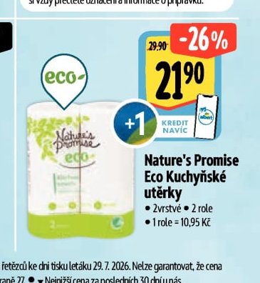 Nature's Promise Eco Kuchyňské utěrky