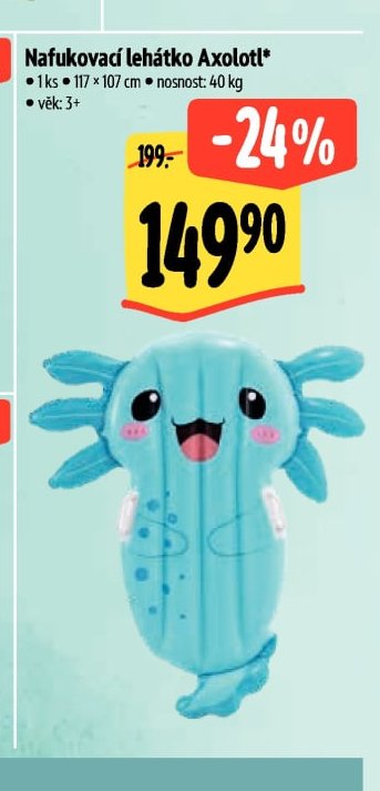 Nafukovací lehátko Axolotl