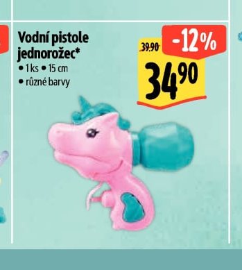 Vodní pistole jednorožec