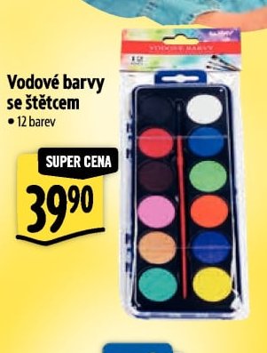 Vodové barvy se štětcem