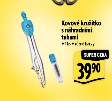 Kovové kružítko s náhradními tuhami