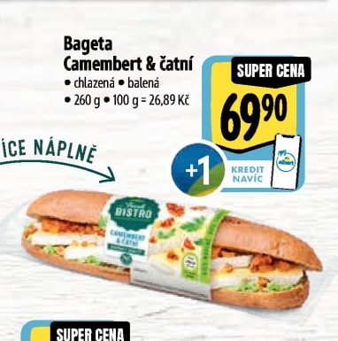 Bageta Camembert & čatní