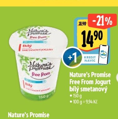 Nature's Promise Free From Jogurt bílý smetanový