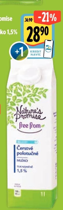 Nature's Promise Free From Čerstvé mléko 1,5%