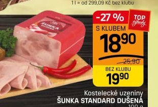 Kostelecké uzeniny Šunka standard dušená