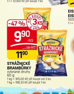 Strážnické brambůrky, vybrané druhy