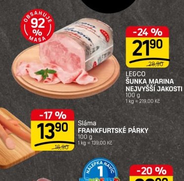 Sláma FRANKFURTSKÉ PÁRKY