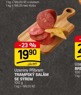 Uzeniny Příbram TRAMPSKÝ SALÁM SE SÝREM