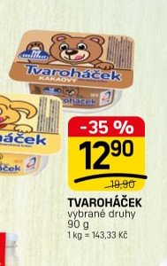 TVAROHÁČEK vybrané druhy