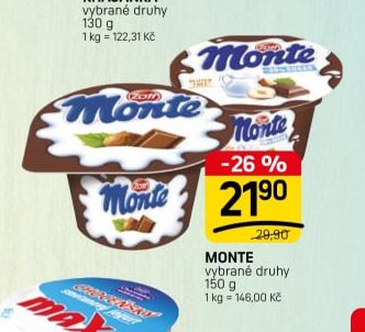 MONTE vybrané druhy
