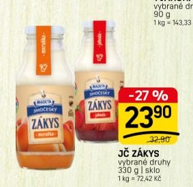 JČ ZÁKYS vybrané druhy