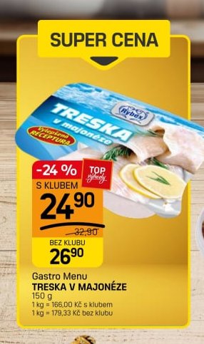 Gastro Menu TRESKA V MAJONÉZE