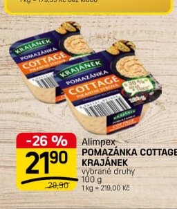 Alimpex POMAZÁNKA COTTAGE KRAJÁNEK