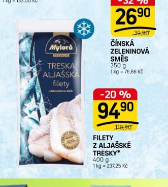 FILETY Z ALJAŠSKÉ TRESKY