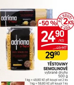 Těstoviny semolinové