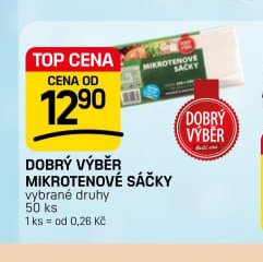 DOBRÝ VÝBĚR MIKROTENOVÉ SÁČKY